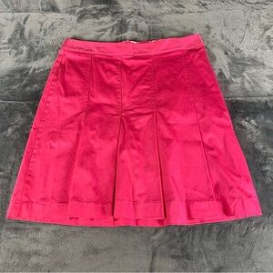 Worthington Knee Length Pleated Pink Skirt size‎ 16 Cotton Blend Valentine’s Day